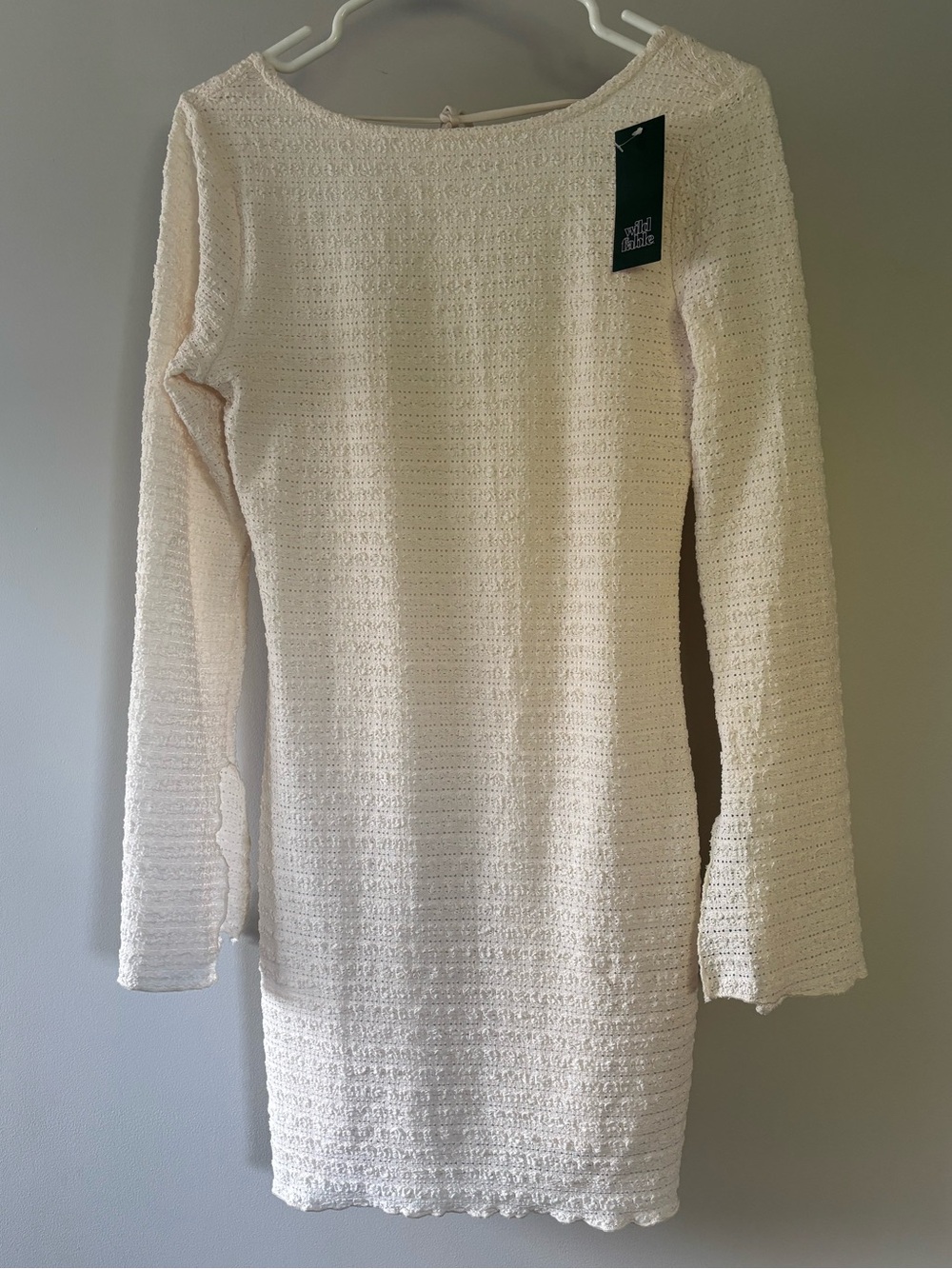 Wild Fable Cream Long-Sleeve Dress